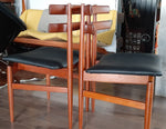 2 REFINISHED P. Hundevad Teak Chairs REUPHOLSTERED in Real Leather, PERFECT, model 30 - Mid Century Modern Toronto 2
