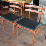 2 REFINISHED P. Hundevad Teak Chairs REUPHOLSTERED in Real Leather, PERFECT, model 30 - Mid Century Modern Toronto 5