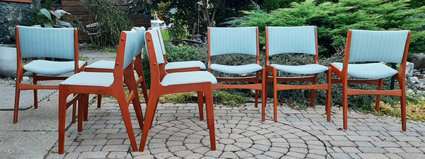 8 RESTORED Danish Mid Century Modern Teak Chairs by J. Andersen