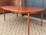 REFINISHED Danish MCM Teak Table Round with 2 Leaves by Skovmand and Andersen for Moreddi, 47