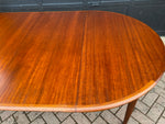 REFINISHED Danish MCM Teak Table Round with 2 Leaves by Skovmand and Andersen for Moreddi, 47
