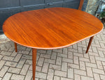 REFINISHED Danish MCM Teak Table Round with 2 Leaves by Skovmand and Andersen for Moreddi, 47