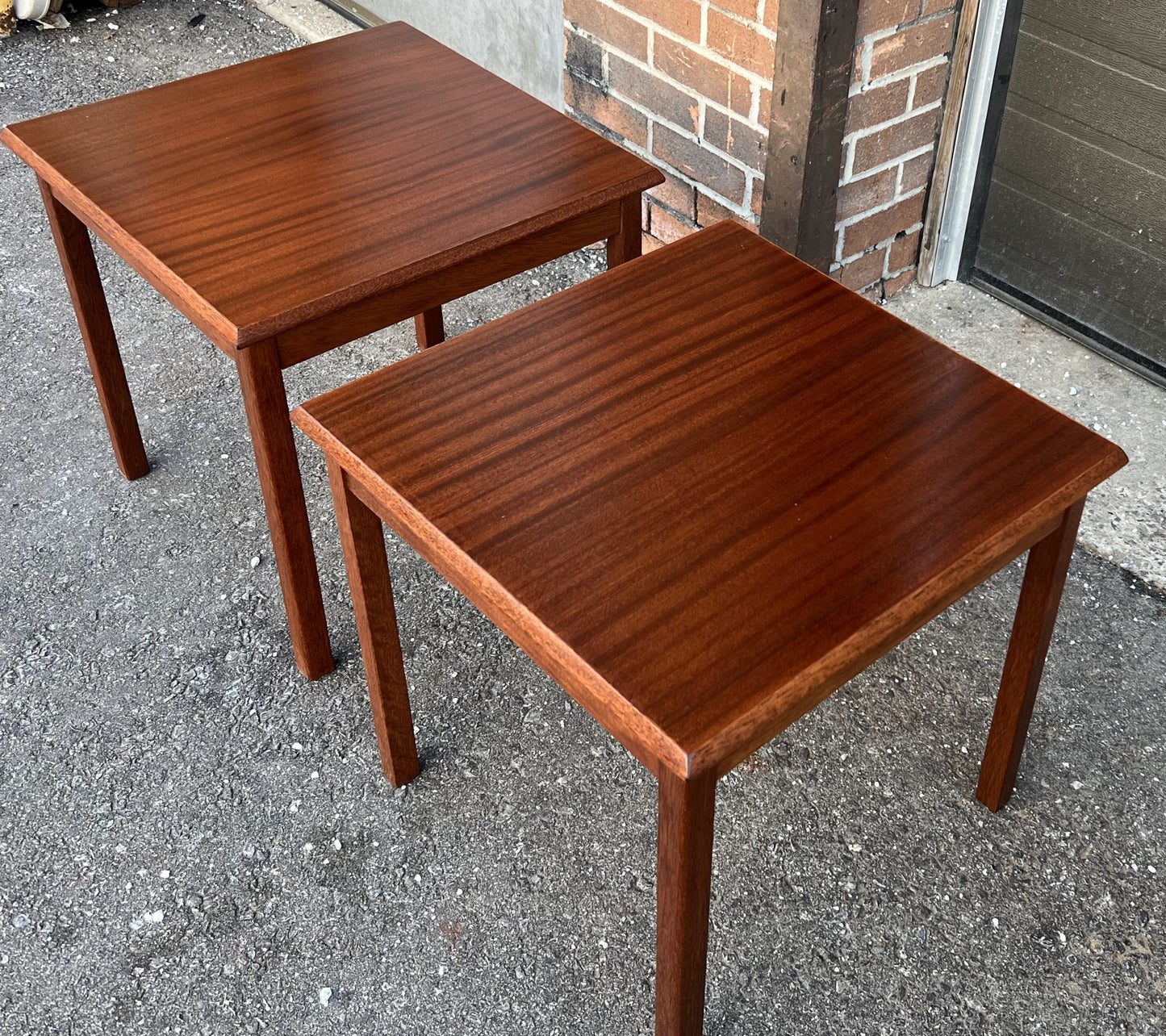 REFINISHED Danish Mid Century Modern coffee table & 2 end tables