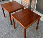 REFINISHED Set of Danish Mid Century Modern coffee table & 2 end tables 8