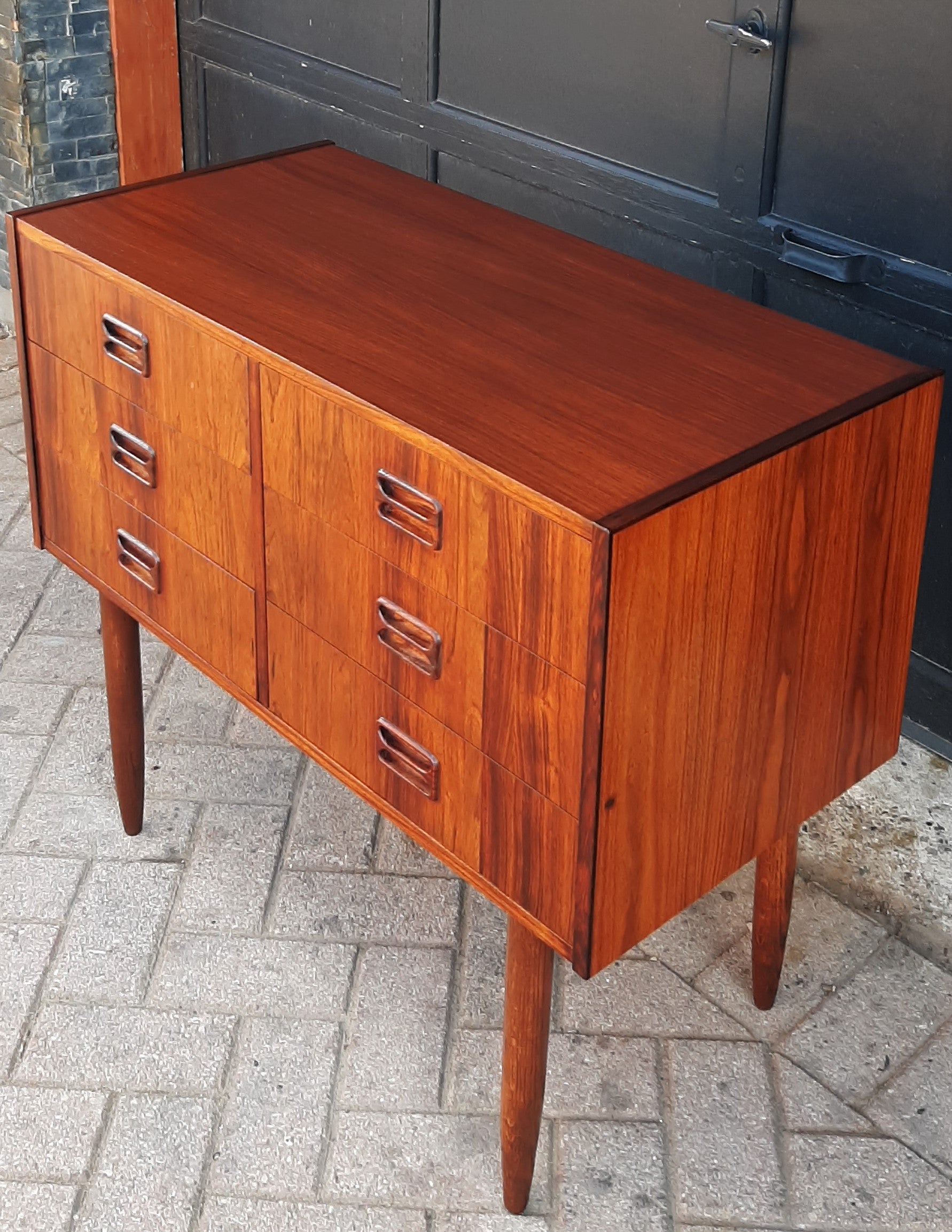 REFINISHED Danish MCM Rosewood Dresser 6 Drawers & Mirror PERFECT - Mid Century Modern Toronto