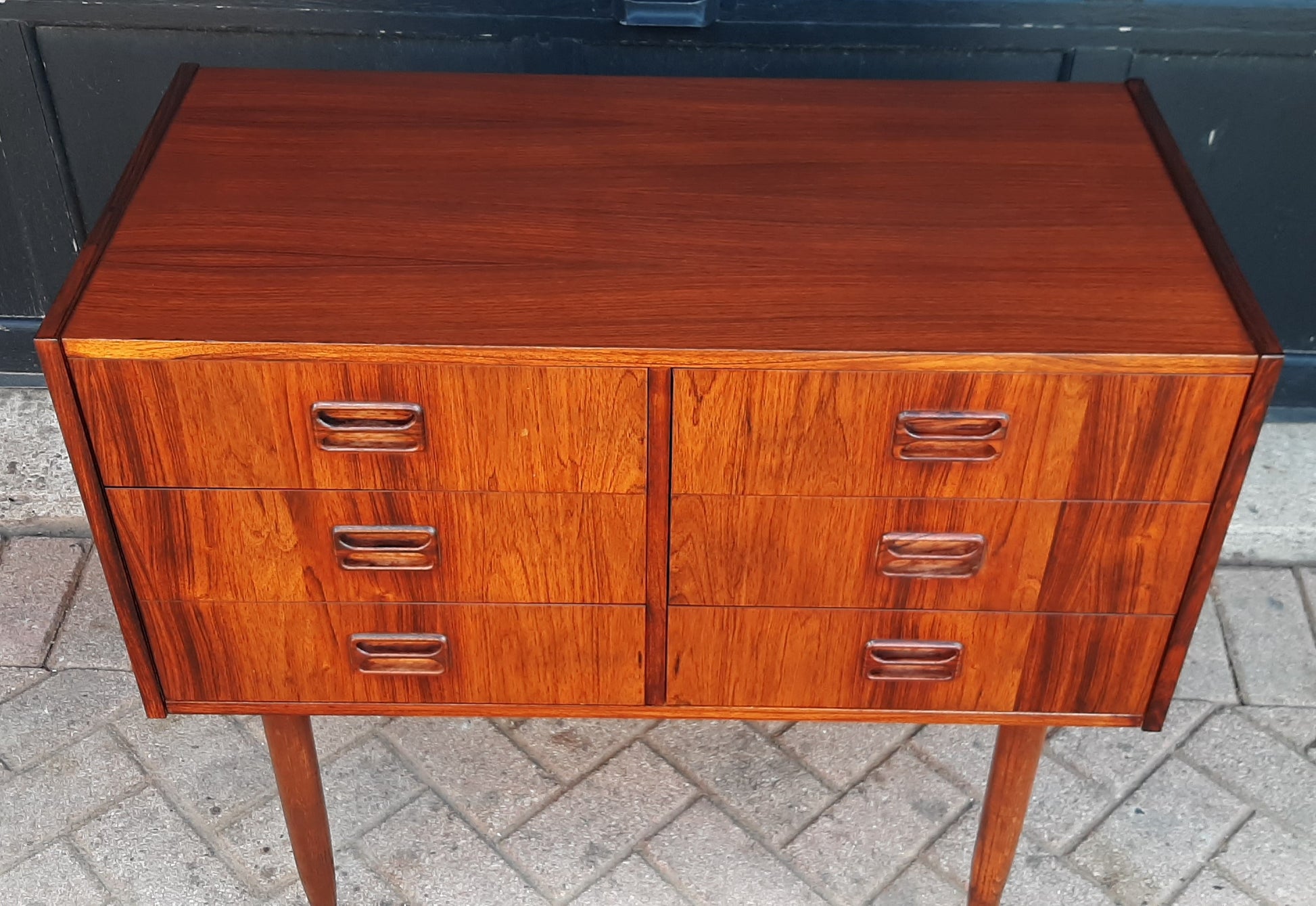 REFINISHED Danish MCM Rosewood Dresser 6 Drawers & Mirror PERFECT - Mid Century Modern Toronto