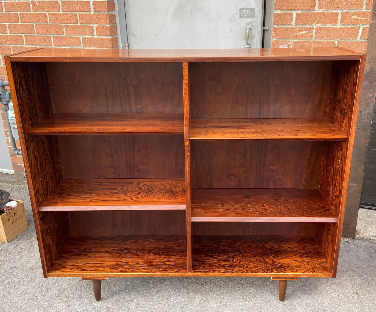 RESTORED Danish Mid Century Modern Rosewood Bookcase 54.5