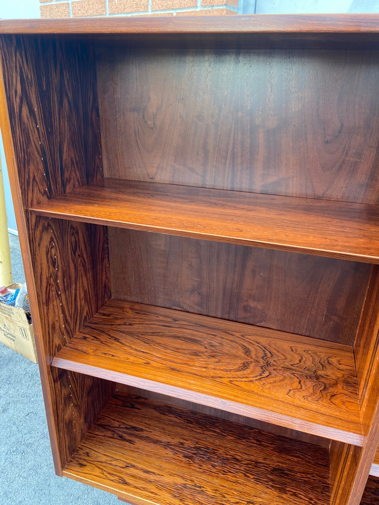 RESTORED Danish Mid Century Modern Rosewood Bookcase 54.5" by Poul Hundevad