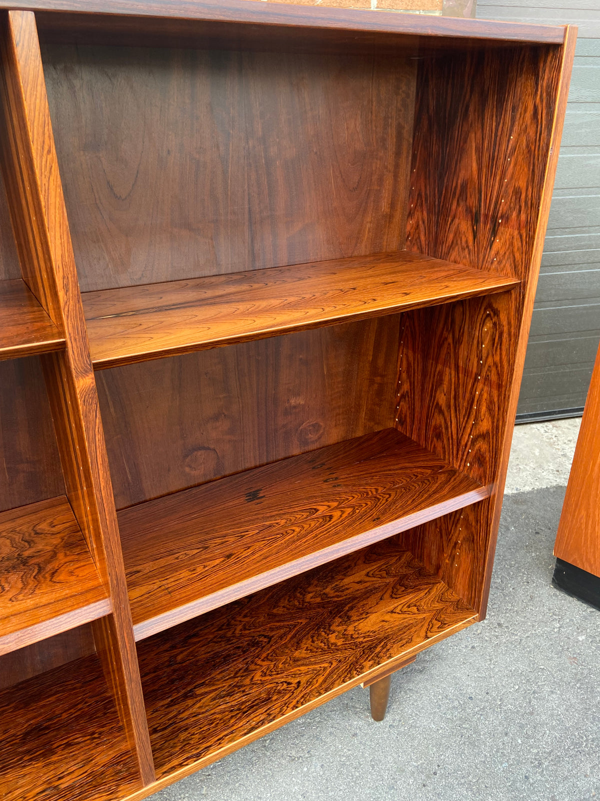 RESTORED Danish Mid Century Modern Rosewood Bookcase 54.5