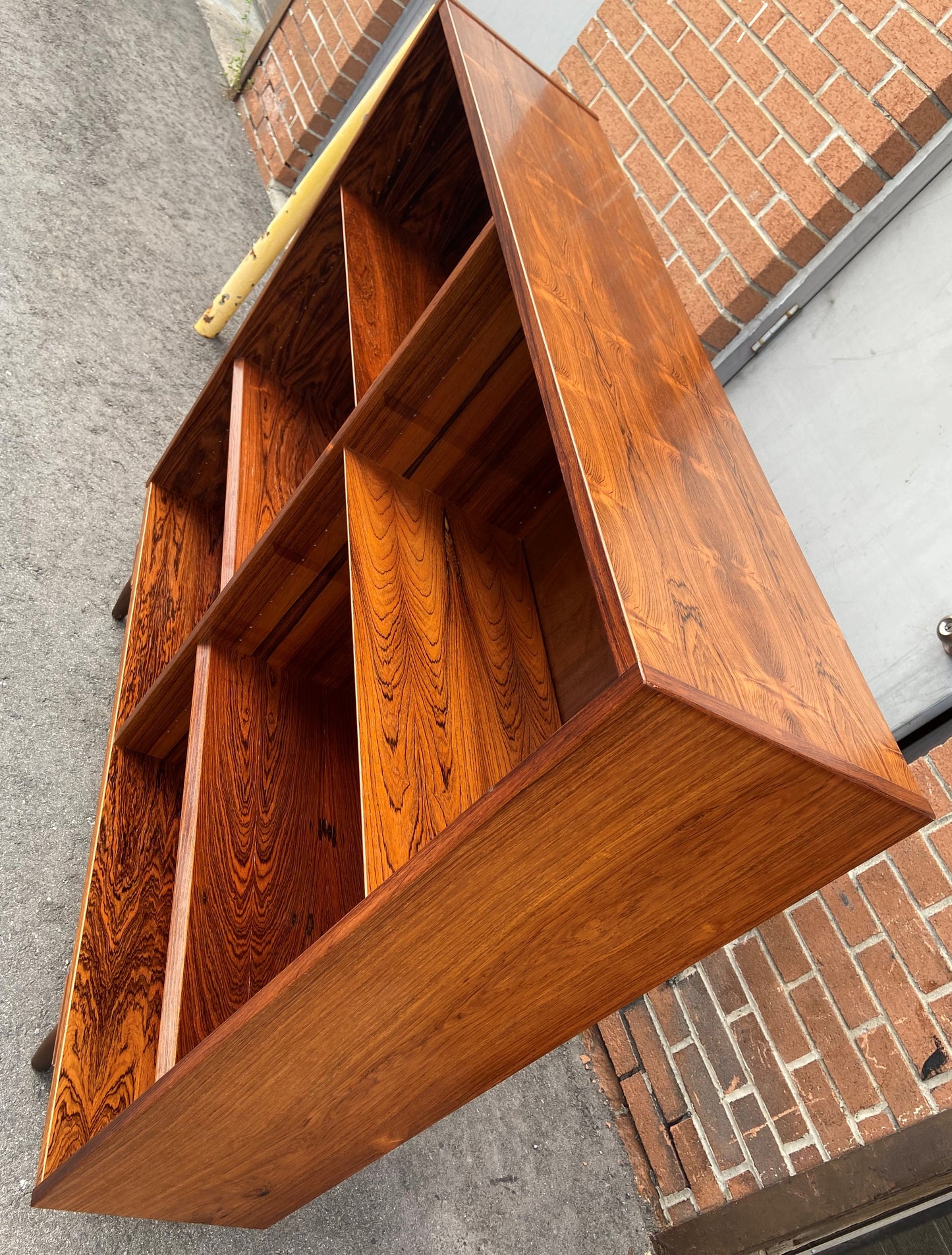 RESTORED Danish Mid Century Modern Rosewood Bookcase 54.5" by Poul Hundevad