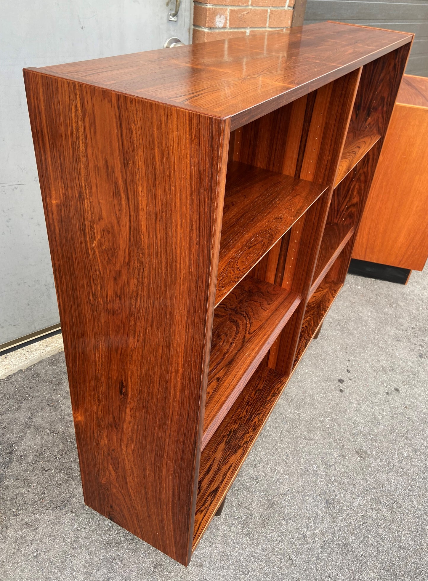 RESTORED Danish Mid Century Modern Rosewood Bookcase 54.5" by Poul Hundevad