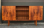 REFINISHED Danish Mid Century Modern Rosewood Cabinet Narrow 79