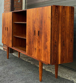 REFINISHED Danish Mid Century Modern Rosewood Cabinet Narrow 79