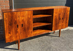 REFINISHED Danish Mid Century Modern Rosewood Cabinet Narrow 79