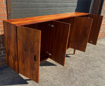 REFINISHED Danish Mid Century Modern Rosewood Cabinet Narrow 79
