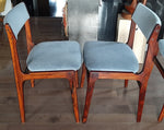 4 Danish MCM Brazilian Rosewood Chairs by Erik Buch REUPHOLSTERED in grey wool mohair 11
