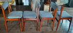 4 Danish MCM Brazilian Rosewood Chairs by Erik Buch REUPHOLSTERED in grey wool mohair 13