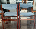 4 Danish MCM Brazilian Rosewood Chairs by Erik Buch REUPHOLSTERED in grey wool mohair 14