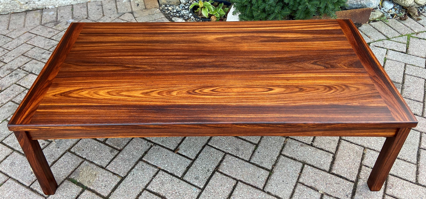 REFINISHED Danish Mid Century Modern Rosewood Coffee Table, PERFECT