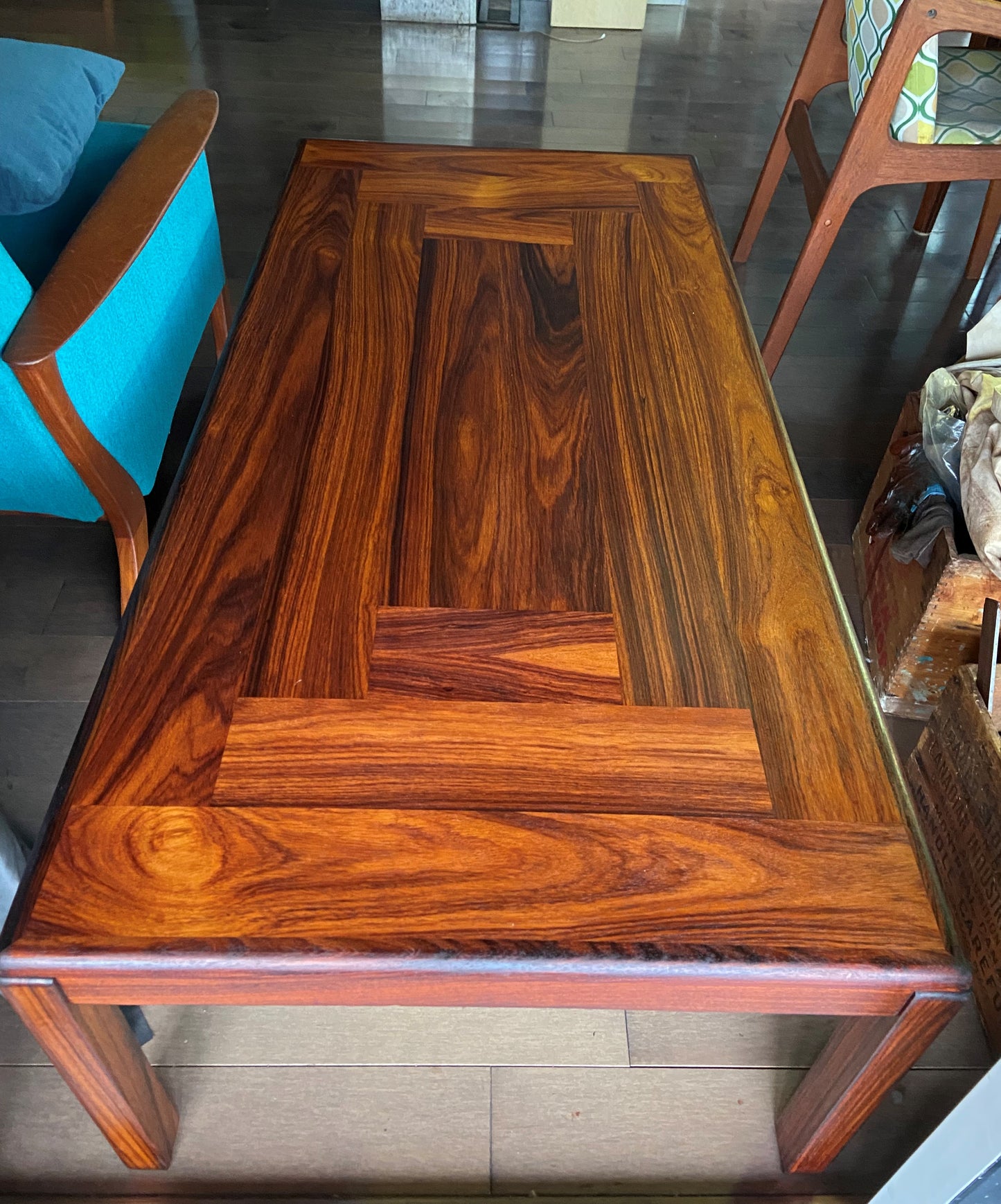REFINISHED Danish MCM Rosewood Coffee Table by H. Kjaernulf, PERFECT