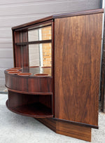 RESTORED Danish Mid Century Modern Rotating Rosewood Bar or TV Console 5