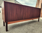 REFINISHED Danish Mid Century Modern Rosewood Credenza w Finished Back 72