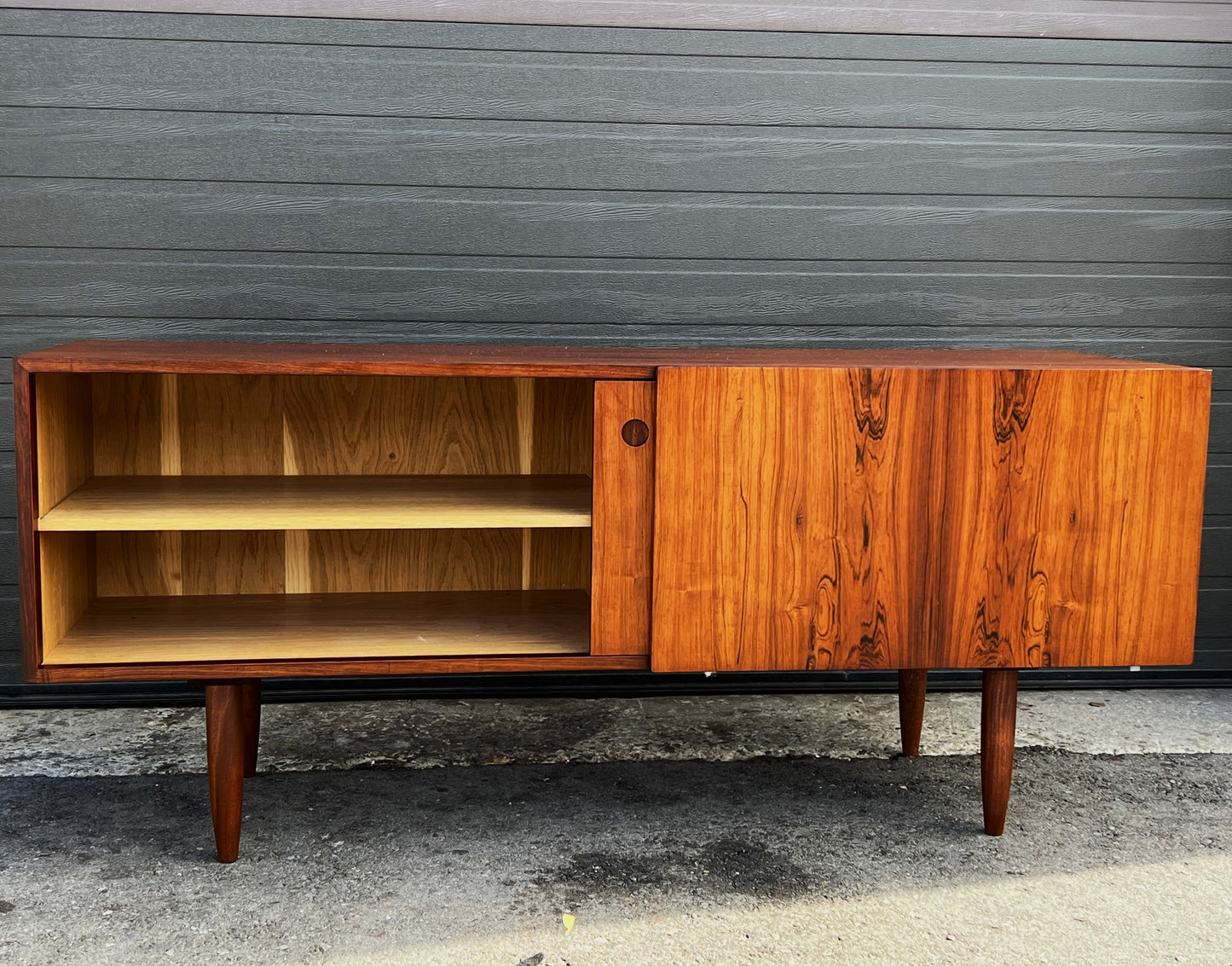 REFINISHED Danish Mid Century Modern Rosewood Credenza 63.5"