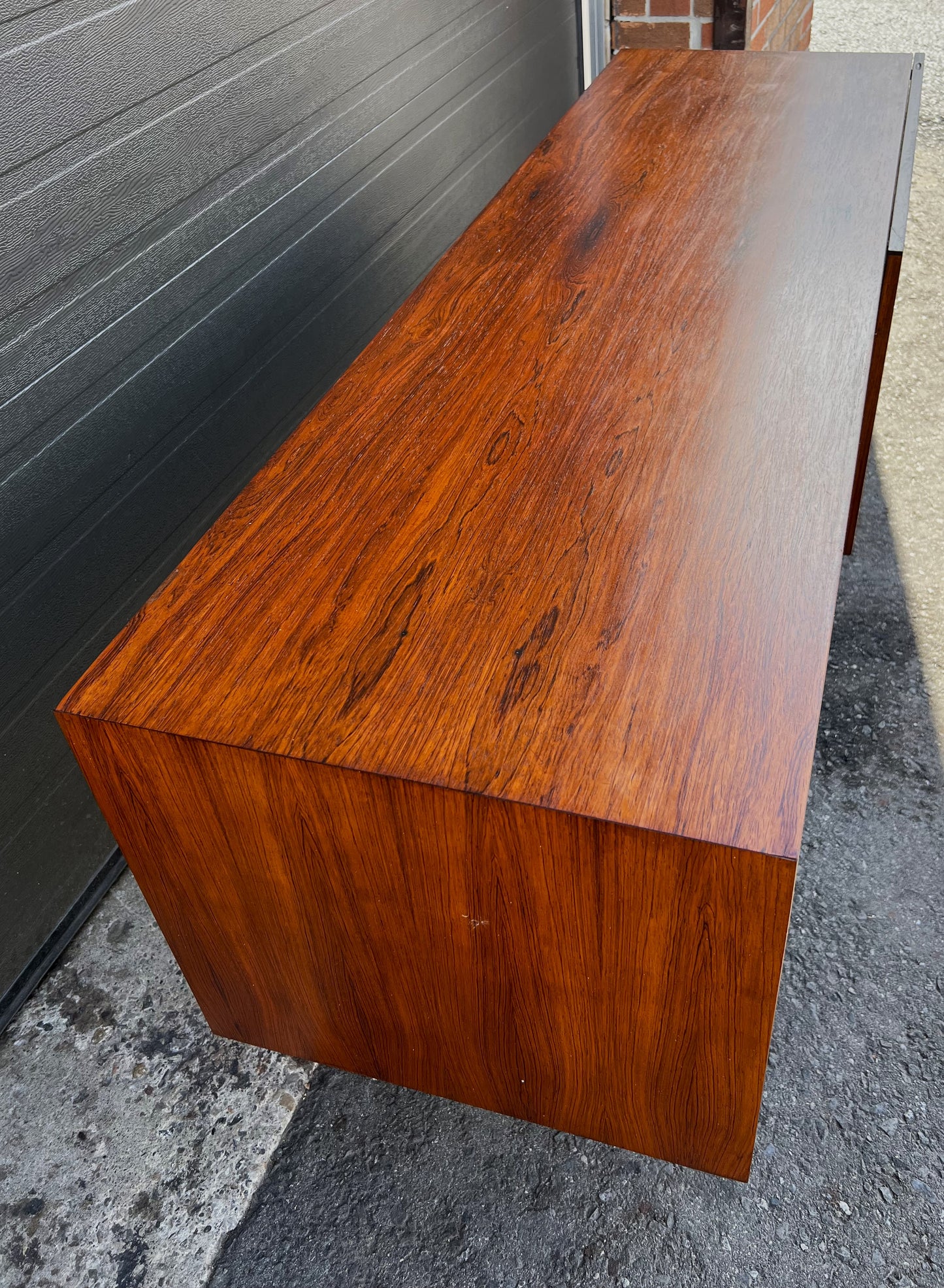 REFINISHED Danish Mid Century Modern Rosewood Credenza 63.5"