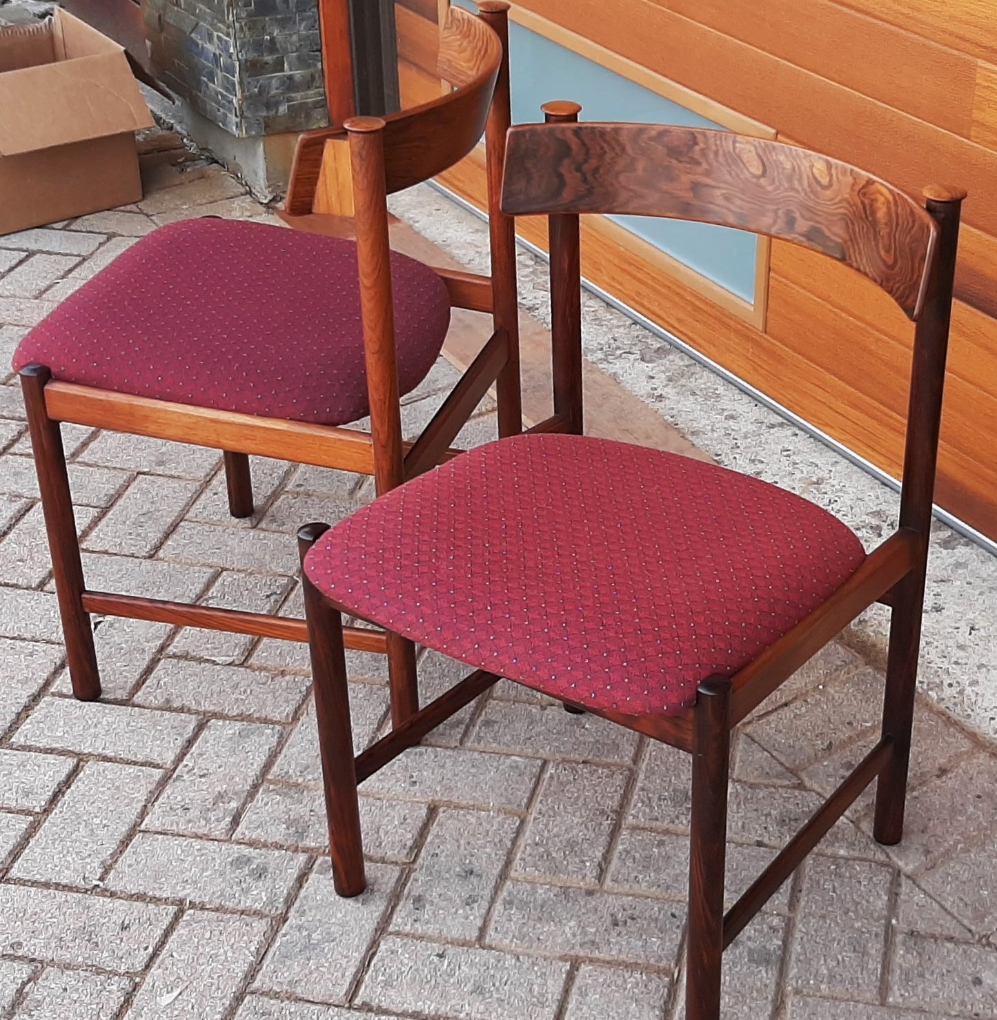 4+2 RESTORED Danish Mid Century Modern Brazilian Rosewood Dining Chairs