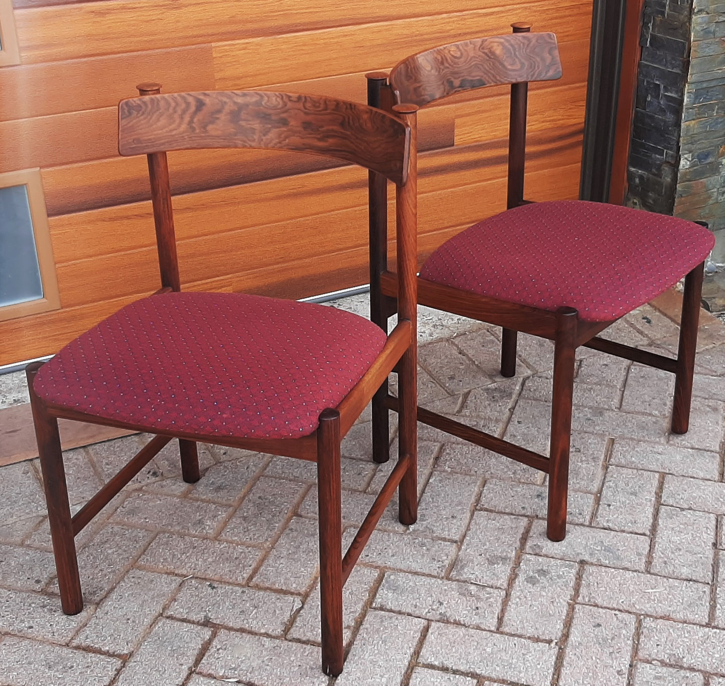 4 Danish Mid Century Modern Brazilian Rosewood Chairs