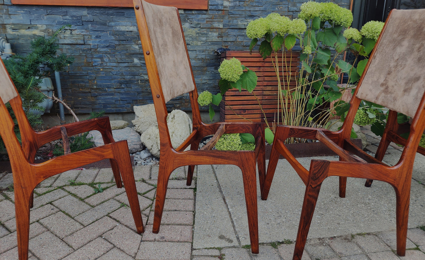 Choose Fabric! RESTORED Danish Mid Century Modern Brazilian Rosewood Chairs (12 available)