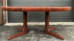 REFINISHED Danish Mid Century Modern Rosewood Table Round w 1 Leaf, 47