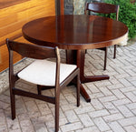 RESTORED Danish Mid Century Modern Rosewood Table w 2 Leaves & 8 Chairs, Perfect 7
