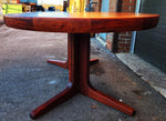 REFINISHED Danish Mid Century Modern Rosewood Table Round w 1 Leaf, 47