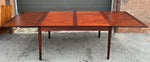 REFINISHED Danish Mid Century Modern Rosewood Draw Leaf Table 55