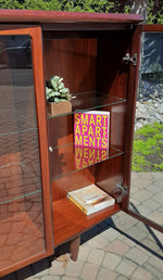 RESTORED Danish MCM Rosewood Bookcase Display 60.5