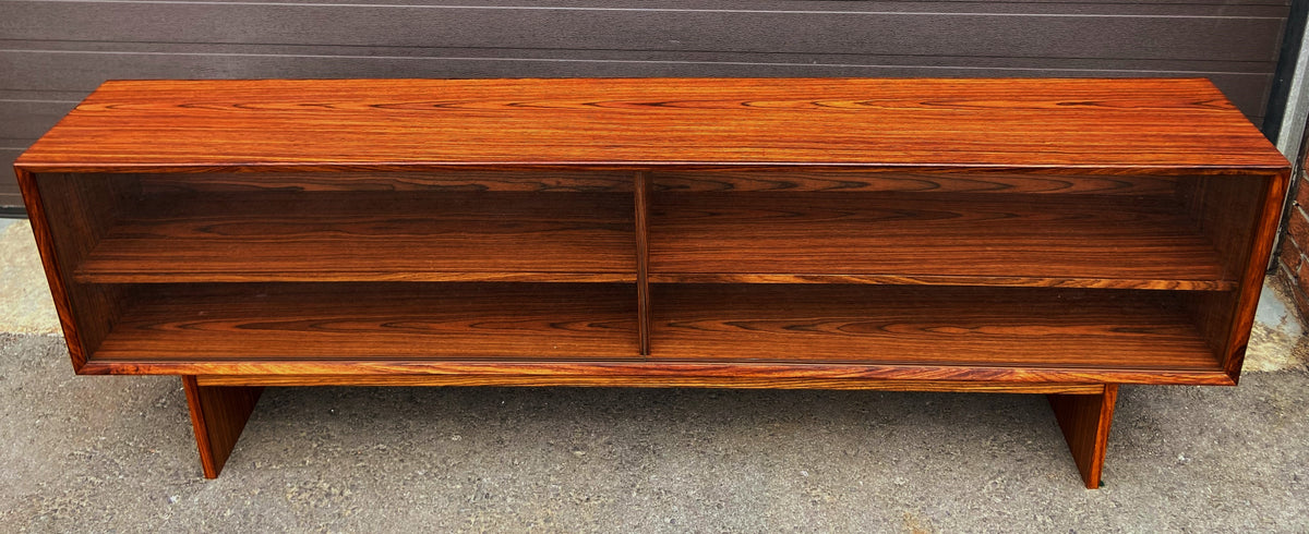 REFINISHED Danish Mid Century Modern Rosewood Display 72.75