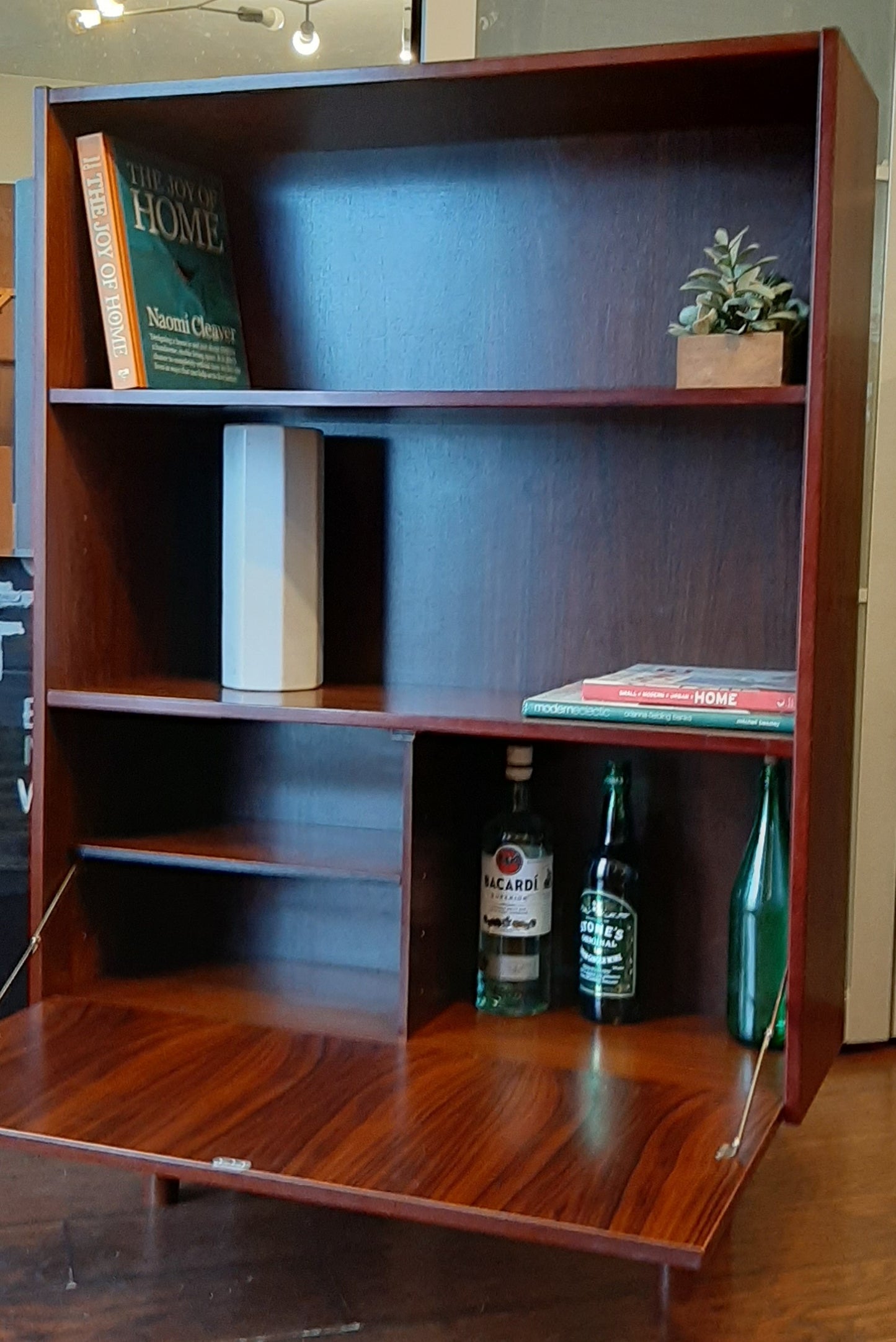 RESTORED Danish MCM Rosewood Cabinet with Bar, 34.5"