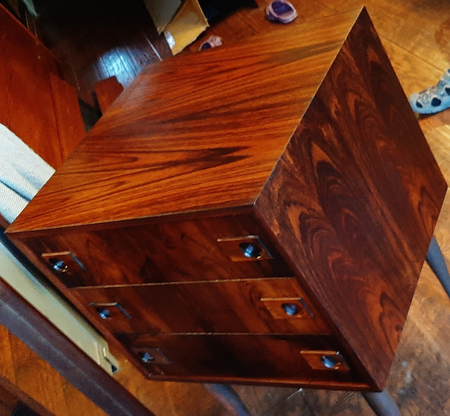 REFINISHED Danish MCM Rosewood Chest 3 Drawers & Mirror PERFECT