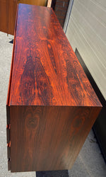 REFINISHED Danish MCM Rosewood Credenza Dresser 8 Drawers by Vinde Møbelfabrik 4