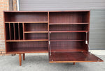 RESTORED Danish Mid Century Modern Rosewood Highboard Narrow 2