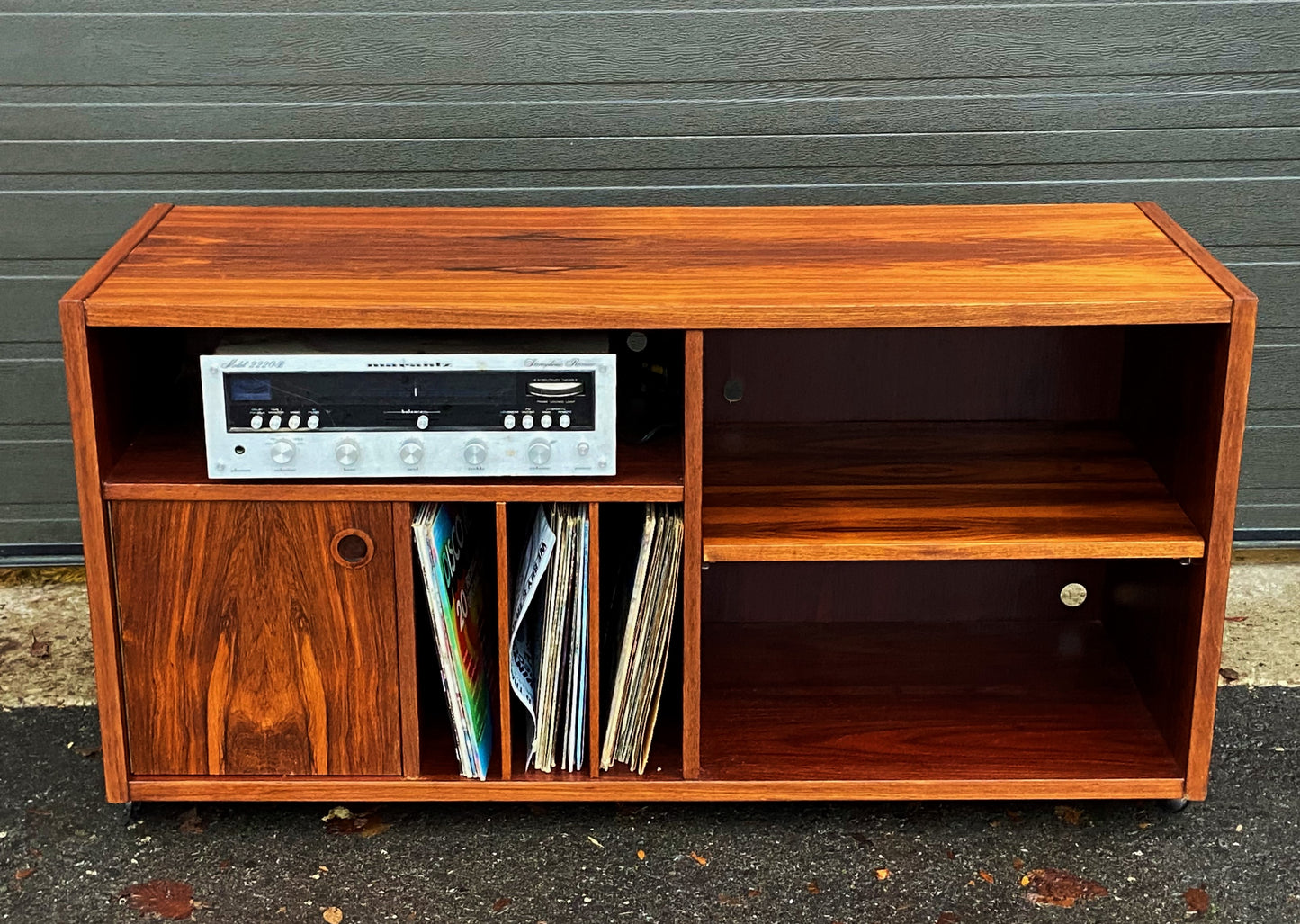 REFINISHED Danish Mid Century Modern Rosewood Media TV Console, PERFECT