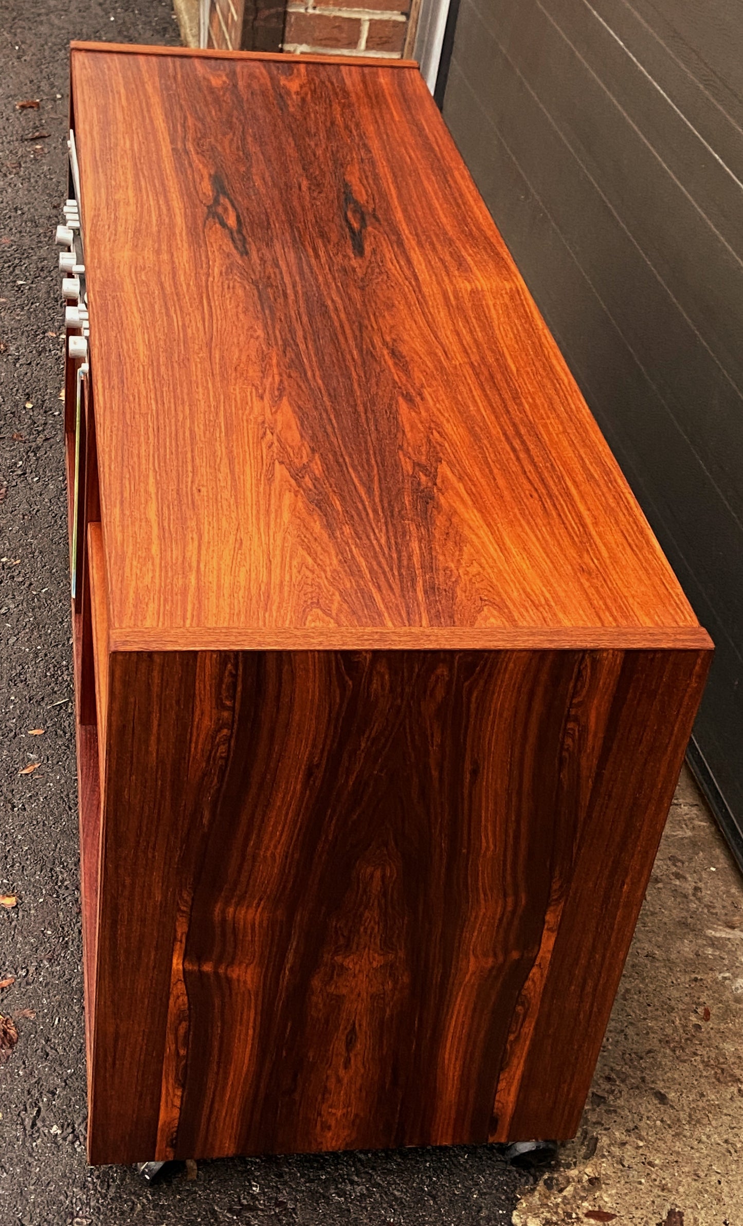 REFINISHED Danish Mid Century Modern Rosewood Media TV Console, PERFECT