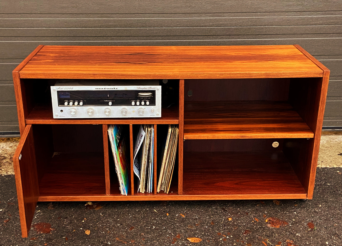 REFINISHED Danish Mid Century Modern Rosewood Media TV Console, PERFECT