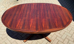 REFINISHED Danish Mid Century Modern Rosewood Table w 2 Leaves by Dyrlund, 64