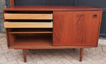 RESTORED Danish MCM rosewood credenza with finished back 47.25