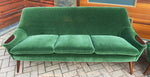 REFINISHED REUPHOLSTERED in wool mohair Danish MCM Teak Sofa & Lounge Chair, PERFECT 7