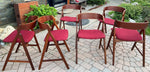 4 Danish Mid Century Modern Teak Arm Chairs by TH Harlev REUPHOLSTERED 3