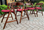 4 Danish Mid Century Modern Teak Arm Chairs by TH Harlev REUPHOLSTERED 4