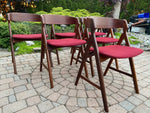 4 Danish Mid Century Modern Teak Arm Chairs by TH Harlev REUPHOLSTERED 7